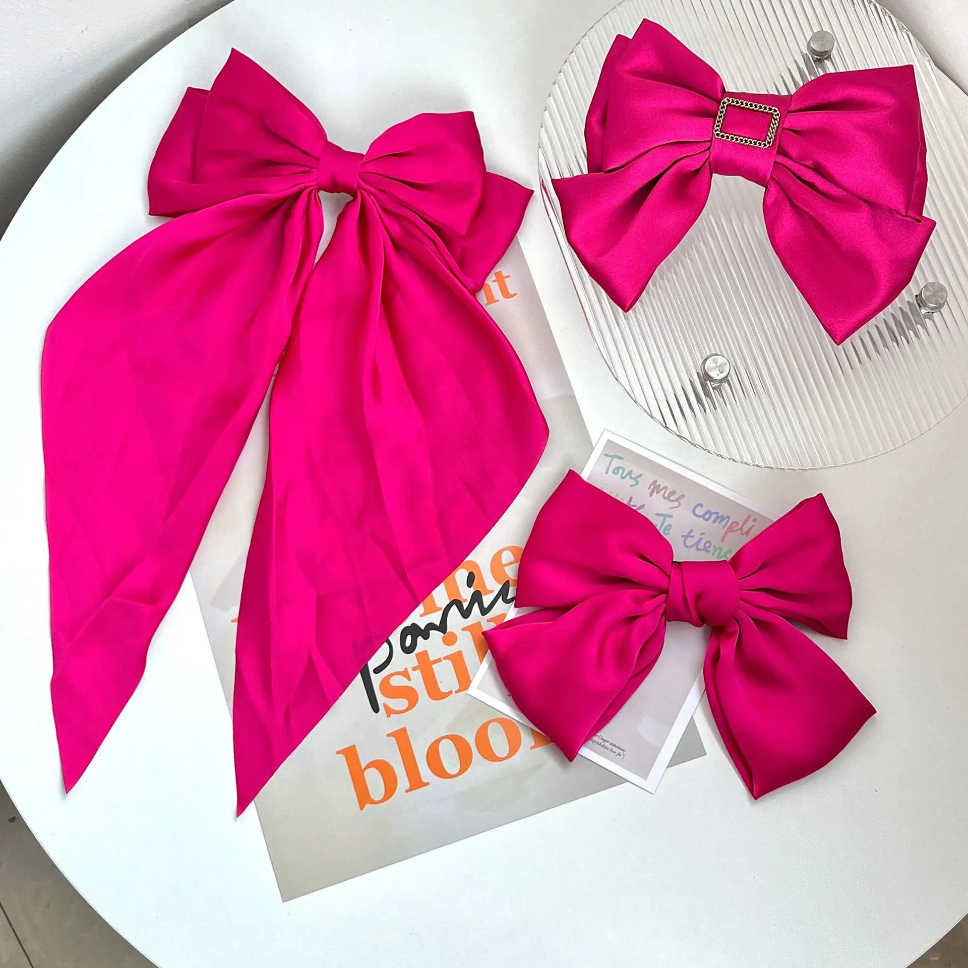 Freud Rose Red Bow Hairpin Clip — feature 25
