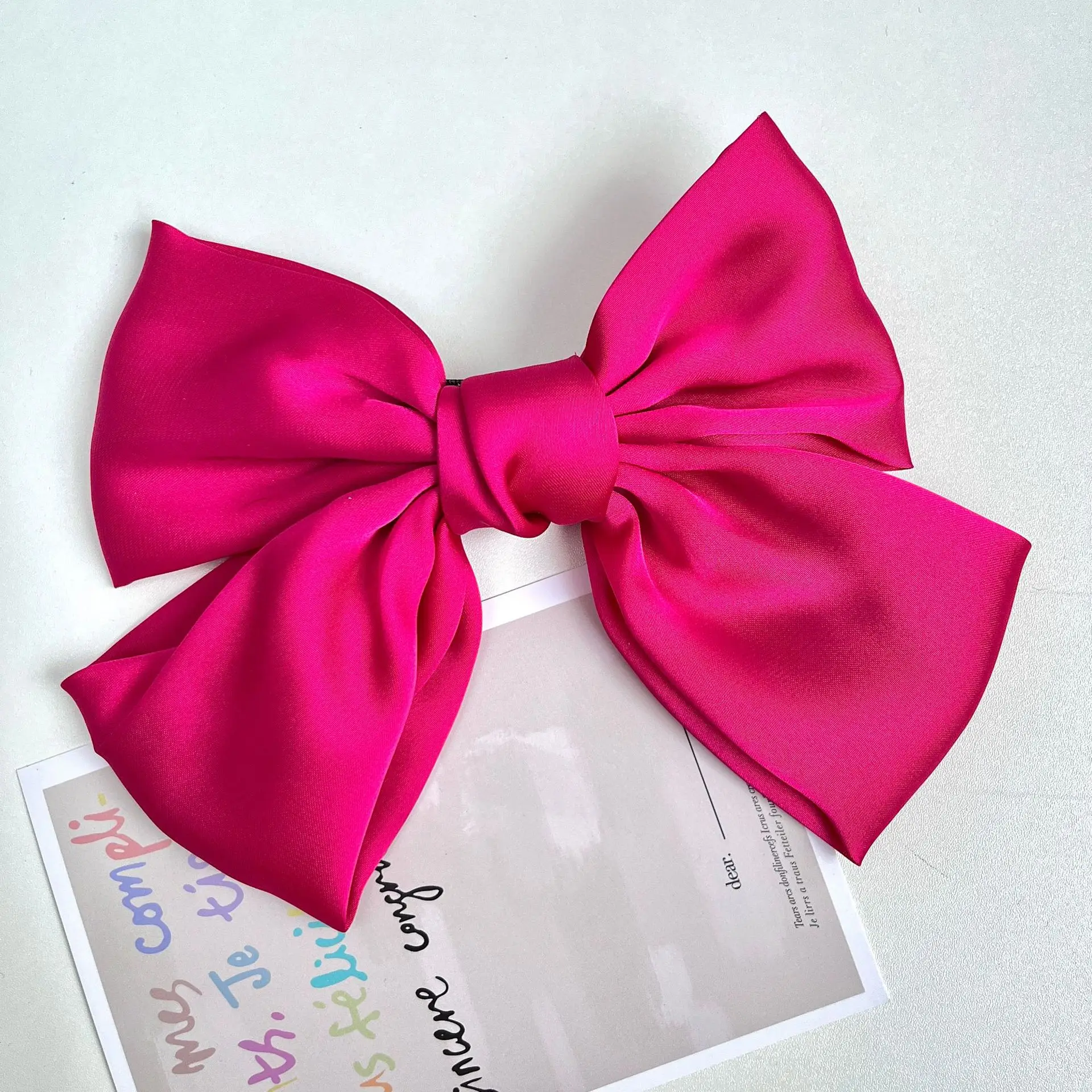 Freud Rose Red Bow Hairpin Clip