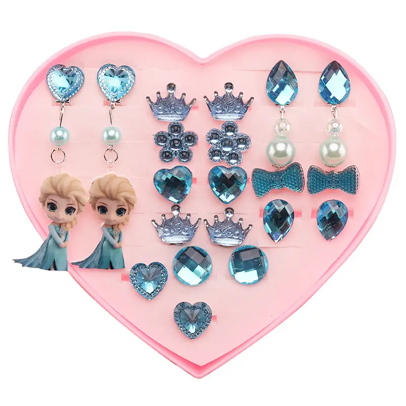Children's Punch-Free Princess Earrings No Pierced