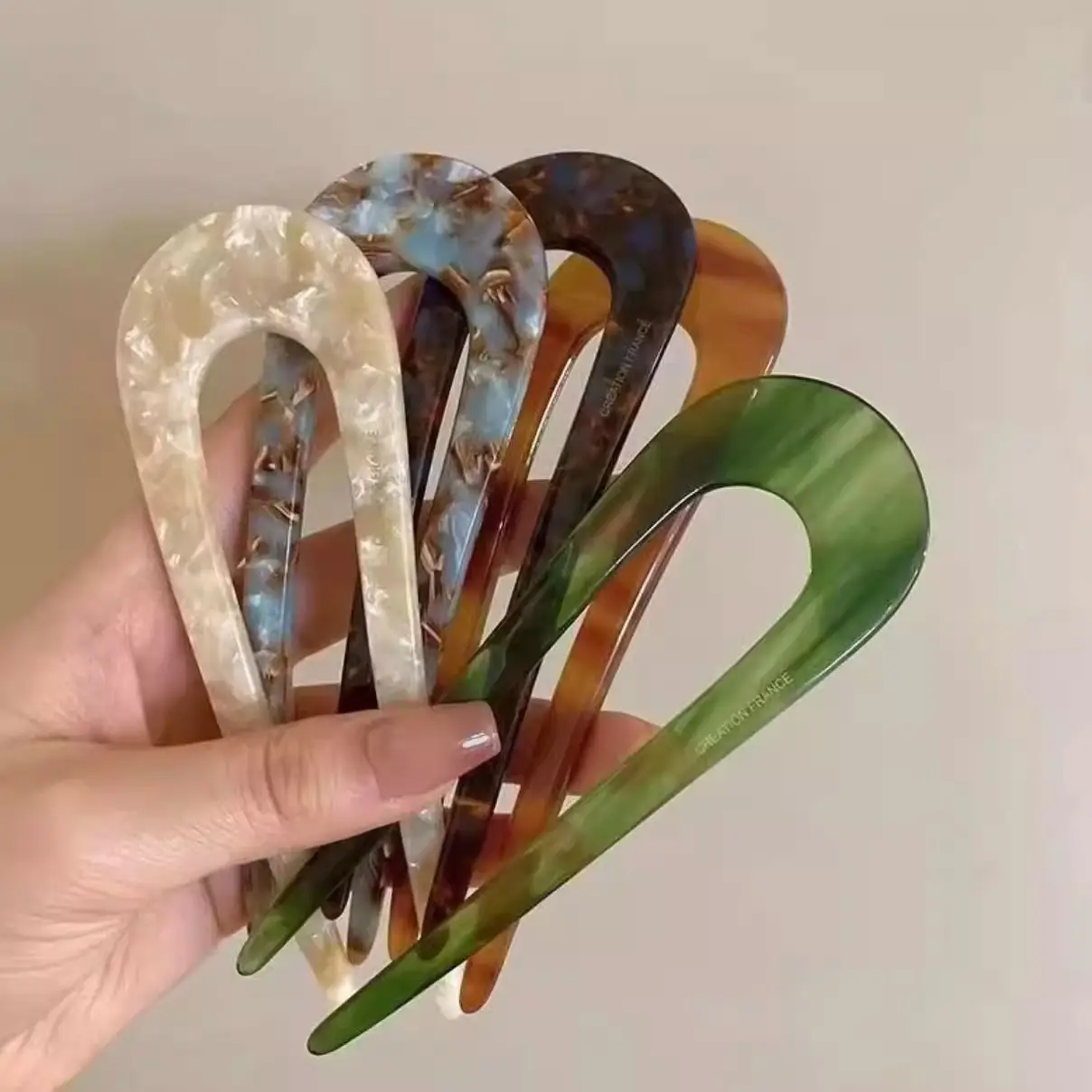 Korean U-Shaped Acrylic Hairpin Clip for Women - Image 8