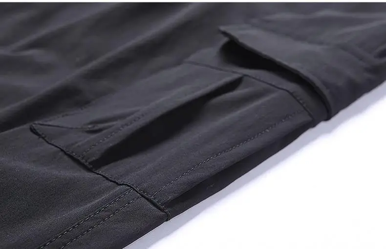 Men's Elastic Cargo Pants Olive Green Plus Large — feature 17