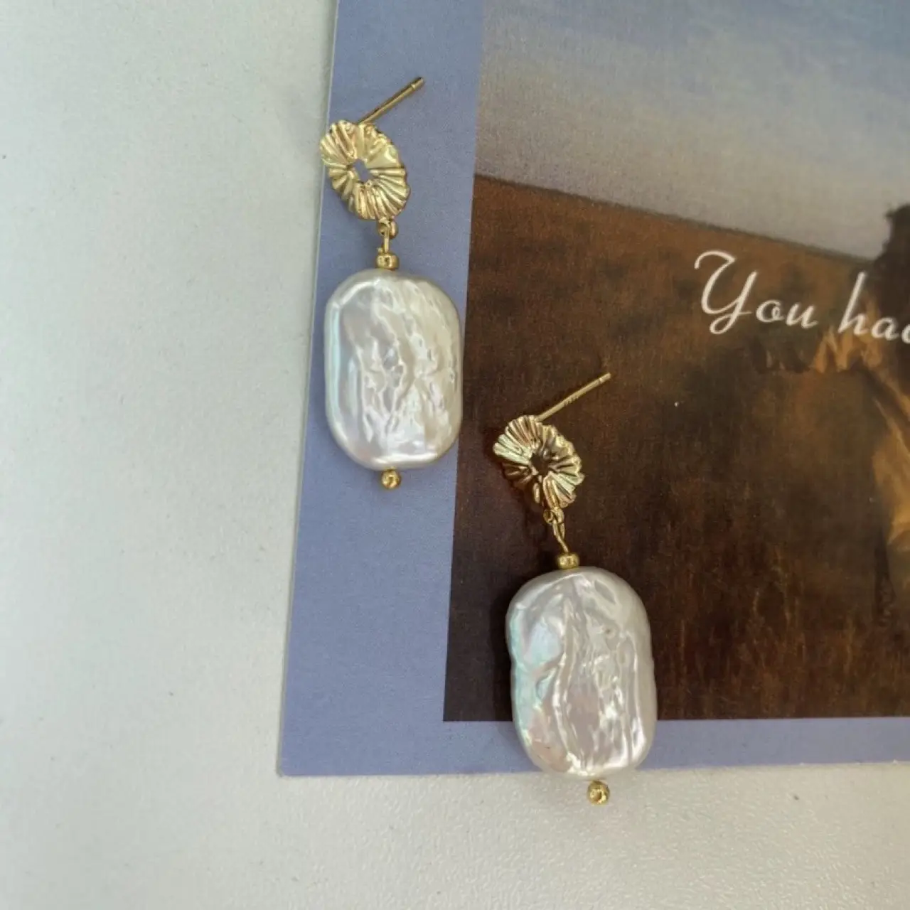 French Retro Pearl Earrings Silver Needle Niche - Image 4