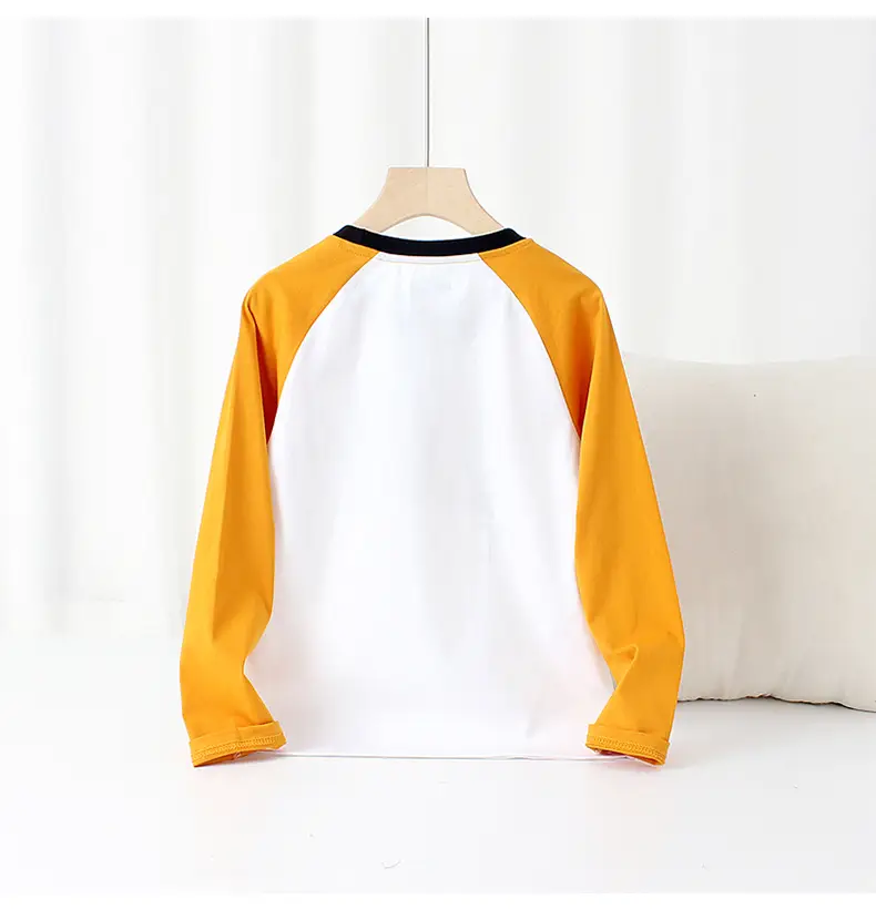 Kids Regal Print Long Sleeve T-Shirt White Blue — feature 38