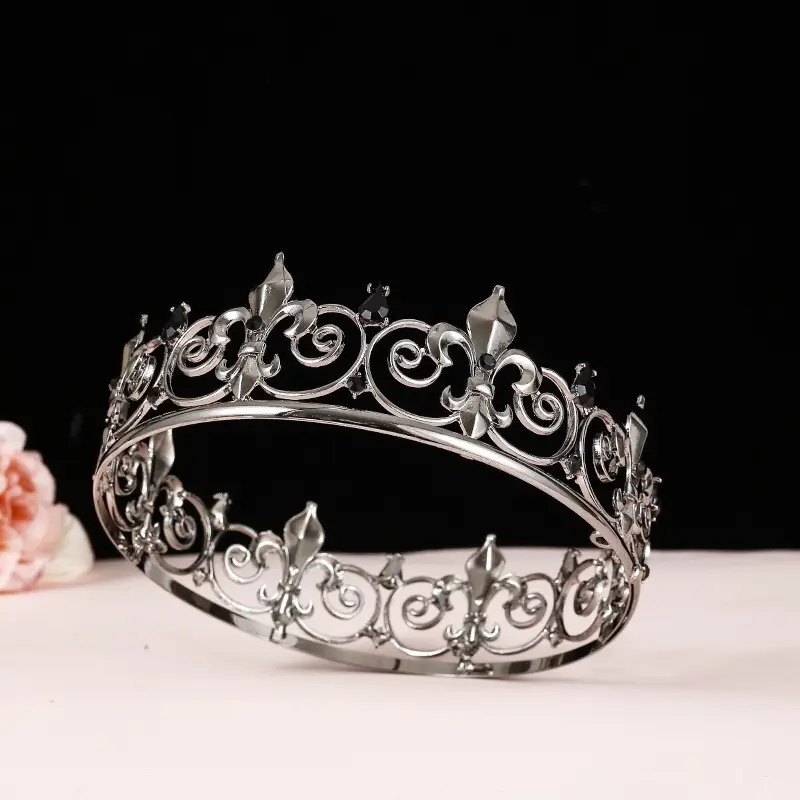 Men's Golden Crown Headdress for Birthday & Stage Use