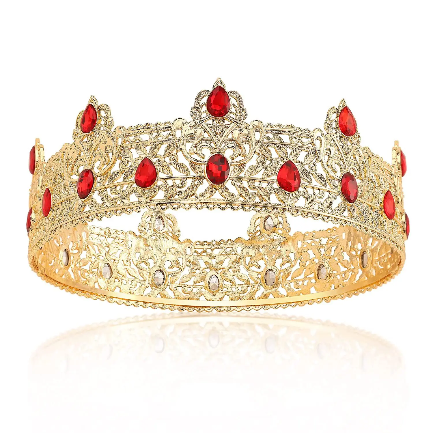 Men's Golden Crown Headdress for Birthday & Stage Use