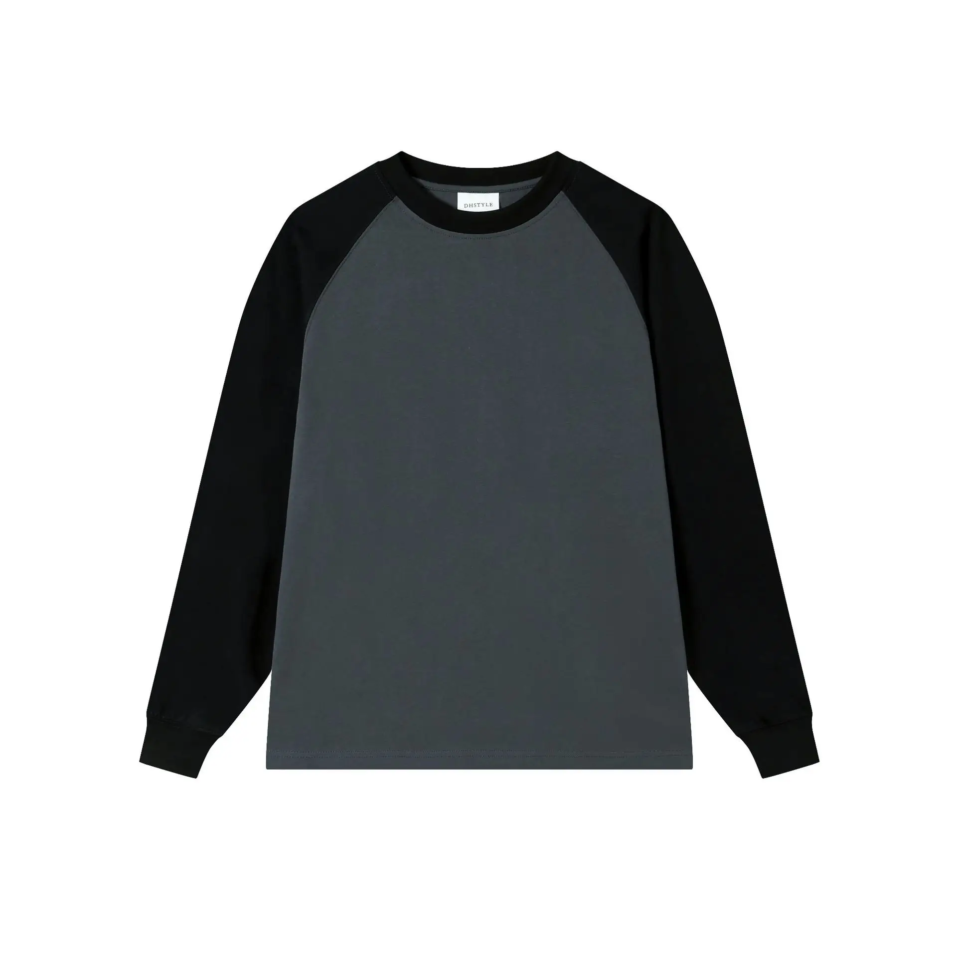 Men Cotton T-Shirt Light Blue Beige Sleeve Design
