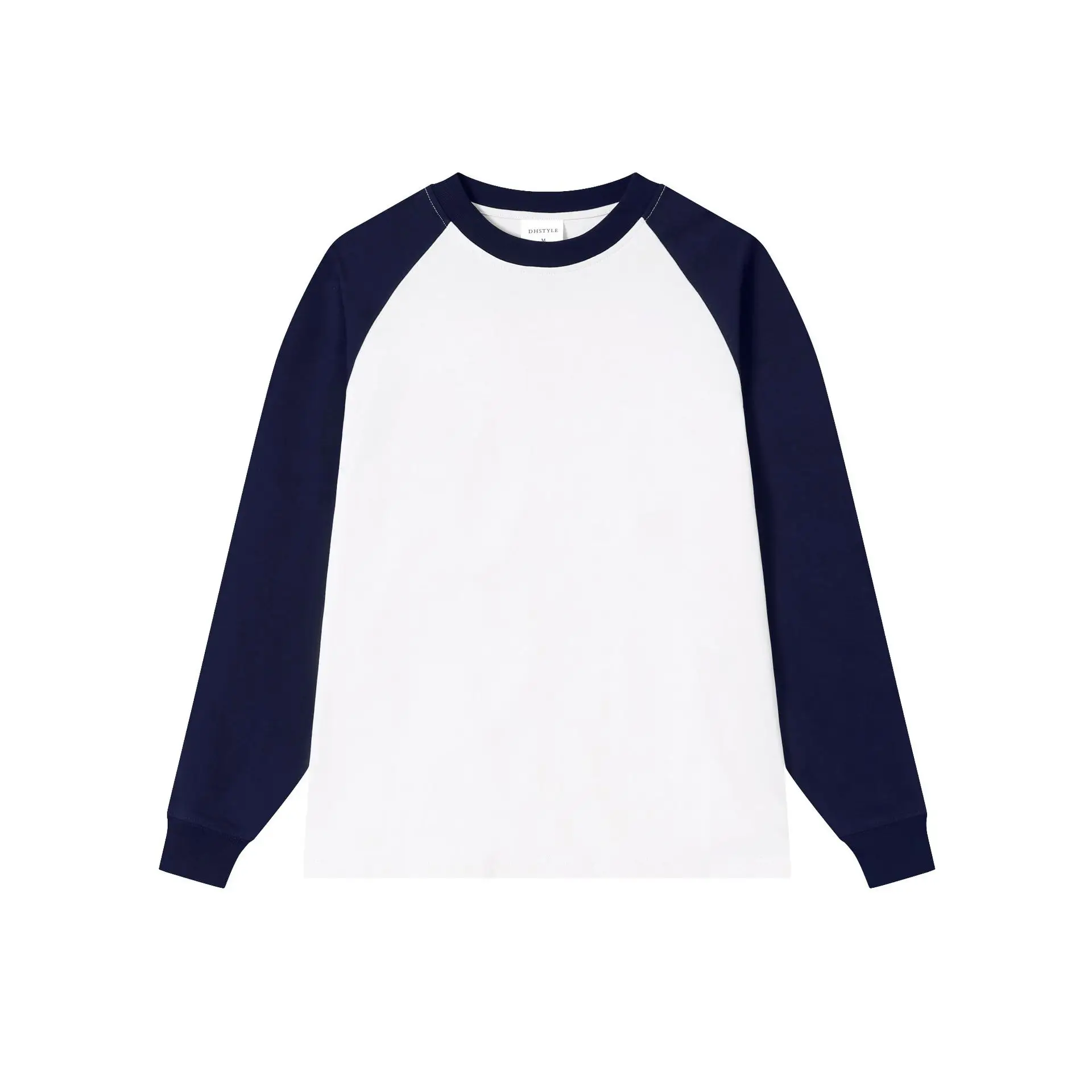Men Cotton T-Shirt Light Blue Beige Sleeve Design