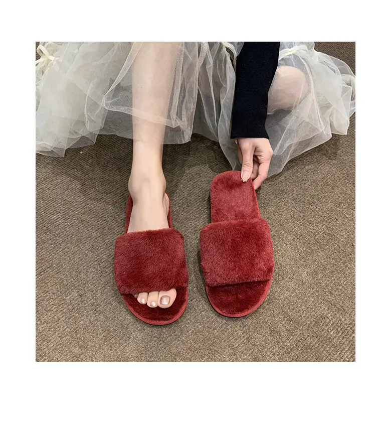 Women's Furry Slippers for Spring and Autumn 2026 New Style Cotton Slippers for Home Indoor Fashion Warm Floor Cotton Slippers for Women — feature 15