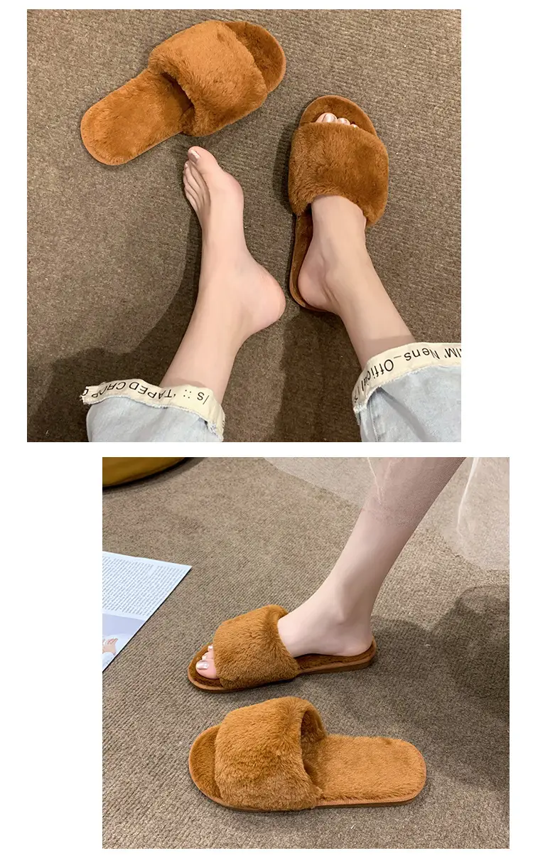 Women's Furry Slippers for Spring and Autumn 2026 New Style Cotton Slippers for Home Indoor Fashion Warm Floor Cotton Slippers for Women — feature 17