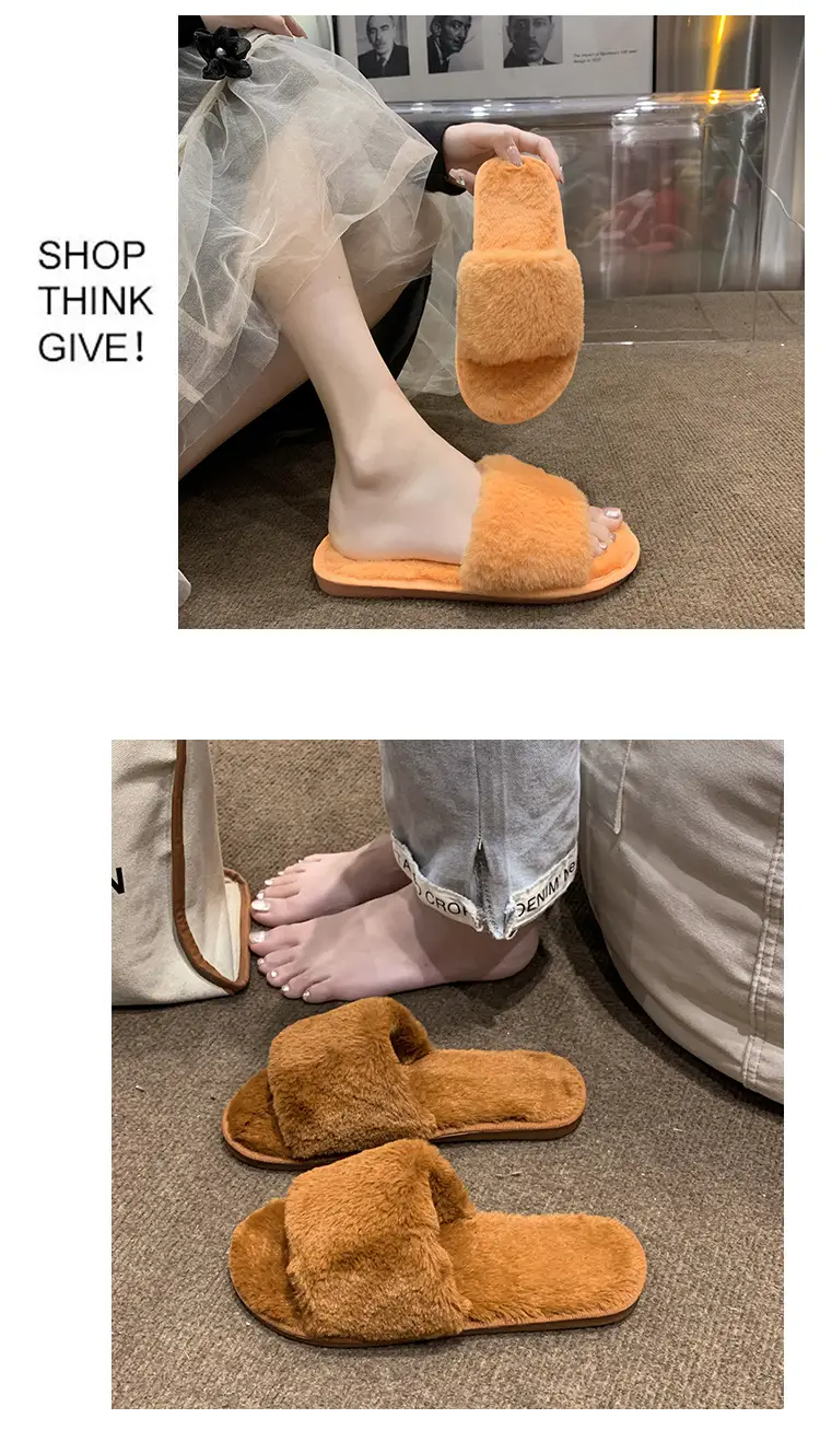 Women's Furry Slippers for Spring and Autumn 2026 New Style Cotton Slippers for Home Indoor Fashion Warm Floor Cotton Slippers for Women — feature 18