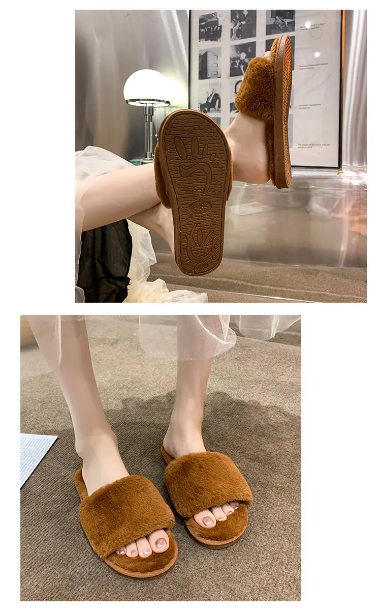 Women's Furry Slippers for Spring and Autumn 2026 New Style Cotton Slippers for Home Indoor Fashion Warm Floor Cotton Slippers for Women — feature 19
