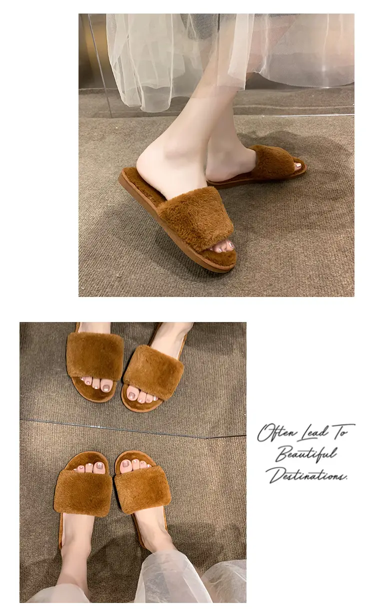 Women's Furry Slippers for Spring and Autumn 2026 New Style Cotton Slippers for Home Indoor Fashion Warm Floor Cotton Slippers for Women — feature 20