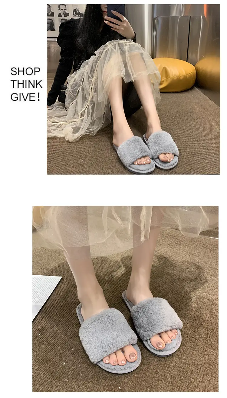Women's Furry Slippers for Spring and Autumn 2026 New Style Cotton Slippers for Home Indoor Fashion Warm Floor Cotton Slippers for Women — feature 29