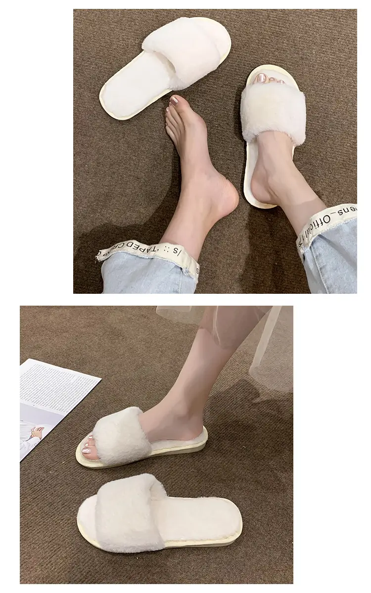 Women's Furry Slippers for Spring and Autumn 2026 New Style Cotton Slippers for Home Indoor Fashion Warm Floor Cotton Slippers for Women — feature 30