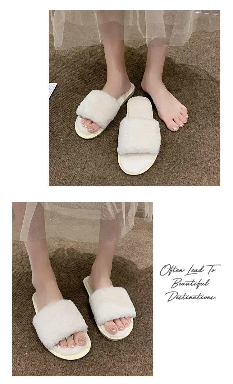 Women's Furry Slippers for Spring and Autumn 2026 New Style Cotton Slippers for Home Indoor Fashion Warm Floor Cotton Slippers for Women — feature 31