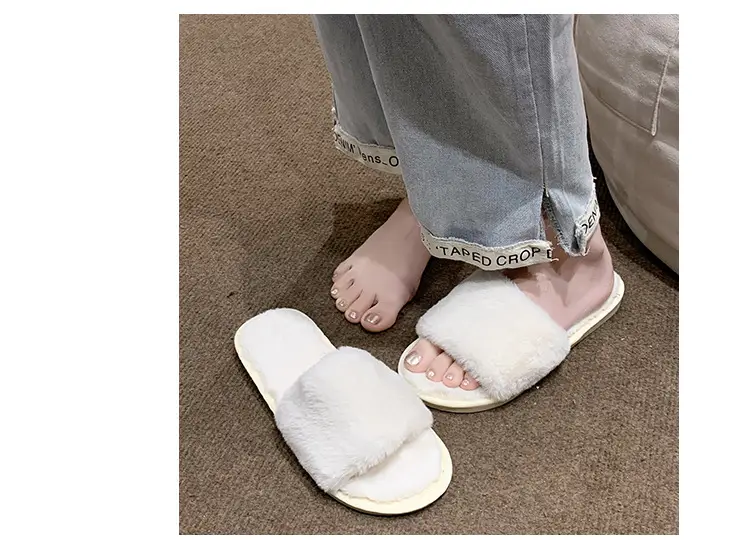 Women's Furry Slippers for Spring and Autumn 2026 New Style Cotton Slippers for Home Indoor Fashion Warm Floor Cotton Slippers for Women — feature 33
