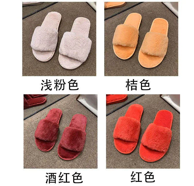 Women's Furry Slippers for Spring and Autumn 2026 New Style Cotton Slippers for Home Indoor Fashion Warm Floor Cotton Slippers for Women — feature 4