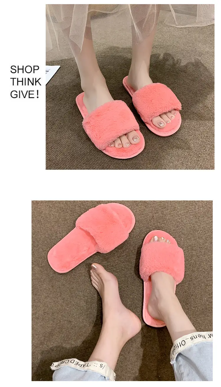 Women's Furry Slippers for Spring and Autumn 2026 New Style Cotton Slippers for Home Indoor Fashion Warm Floor Cotton Slippers for Women — feature 8