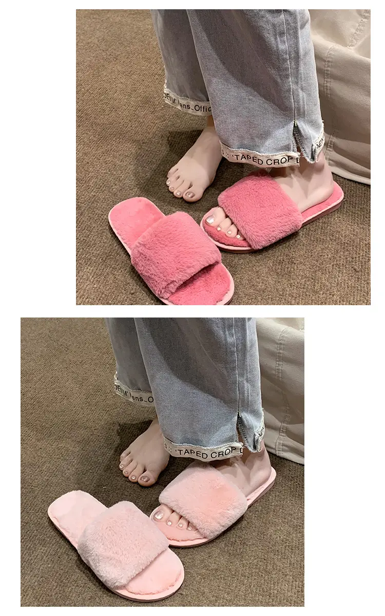 Women's Furry Slippers for Spring and Autumn 2026 New Style Cotton Slippers for Home Indoor Fashion Warm Floor Cotton Slippers for Women — feature 9