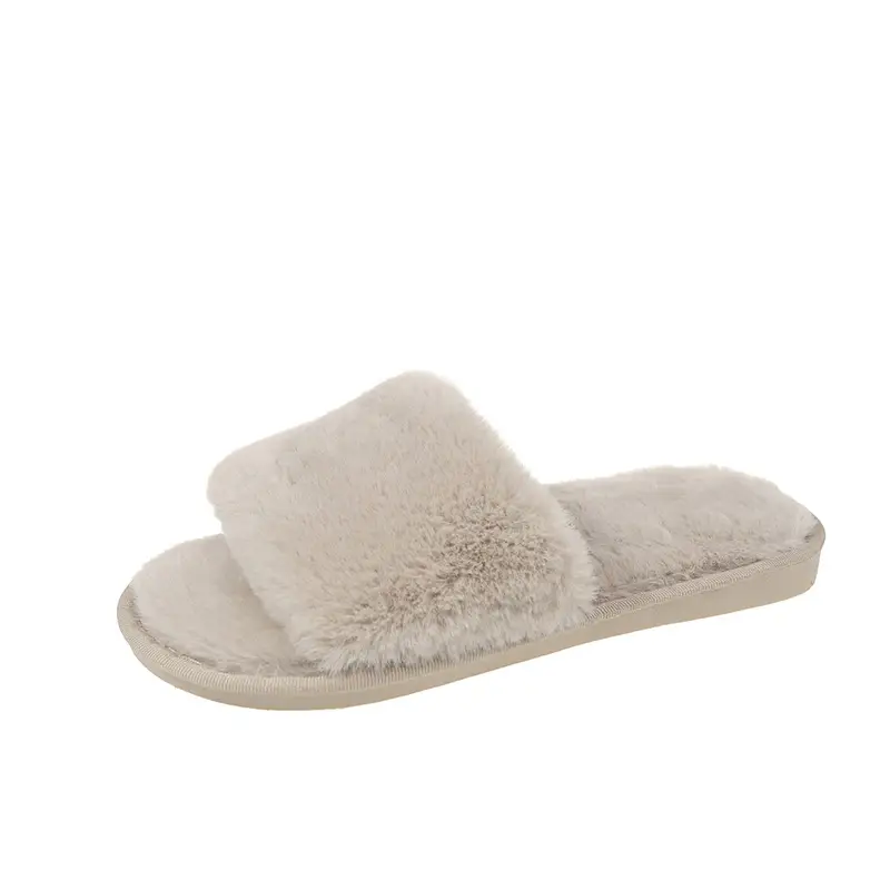Women's Furry Slippers for Spring and Autumn 2026 New Style Cotton Slippers for Home Indoor Fashion Warm Floor Cotton Slippers for Women