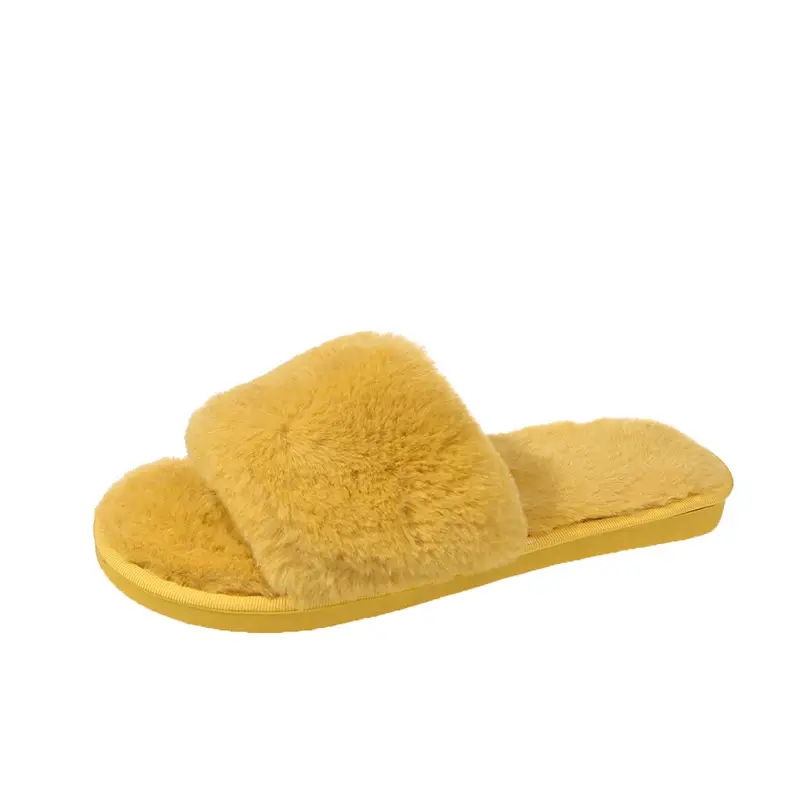 Women's Furry Slippers for Spring and Autumn 2026 New Style Cotton Slippers for Home Indoor Fashion Warm Floor Cotton Slippers for Women