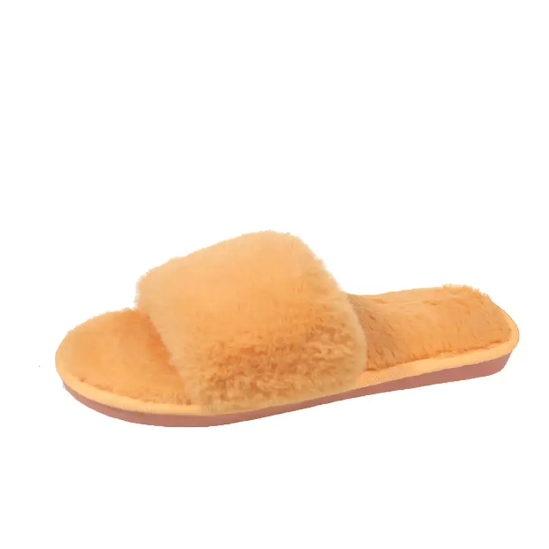 Women's Furry Slippers for Spring and Autumn 2026 New Style Cotton Slippers for Home Indoor Fashion Warm Floor Cotton Slippers for Women
