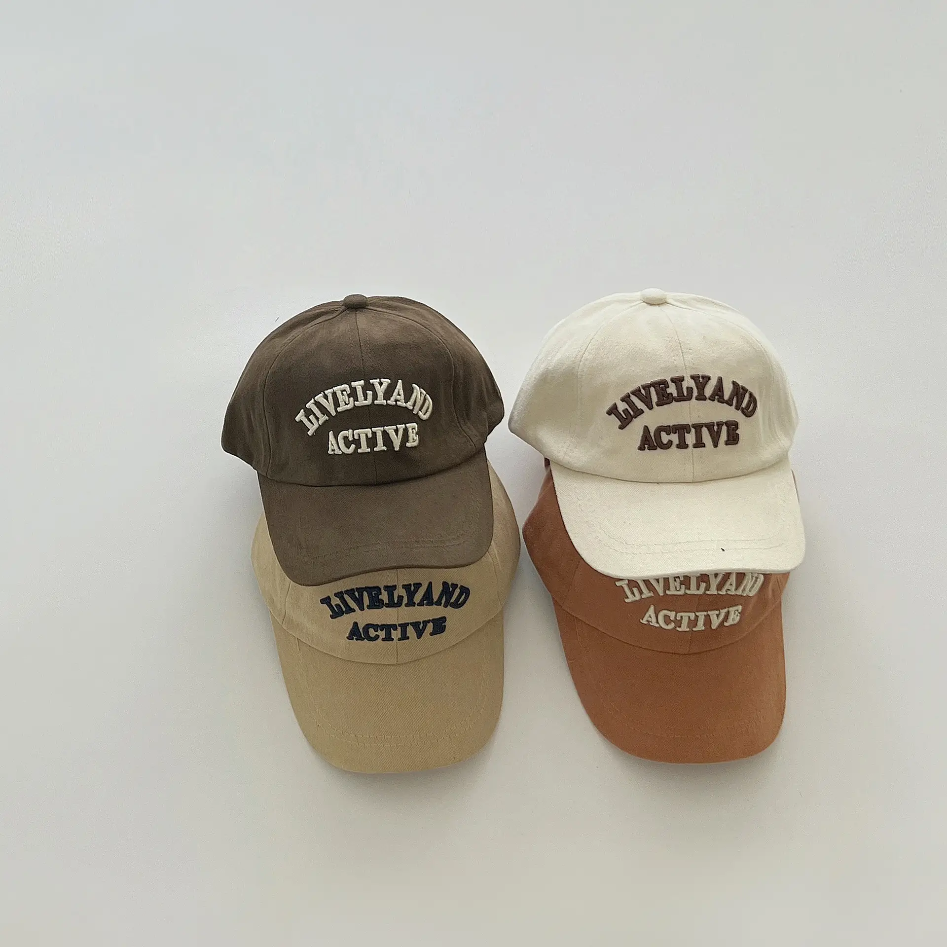Yipang Kids Cap K-Style Beige Peaked Baseball Cap - Image 10