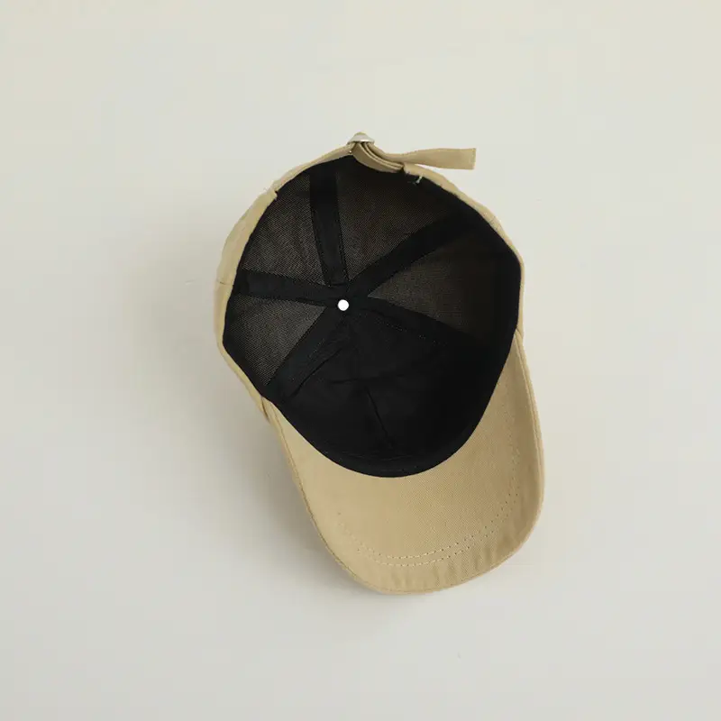 Yipang Kids Cap K-Style Beige Peaked Baseball Cap - Image 11