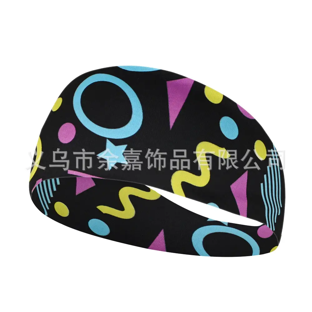 Retro Print Yoga Running Headband with Colorful Design - Image 16