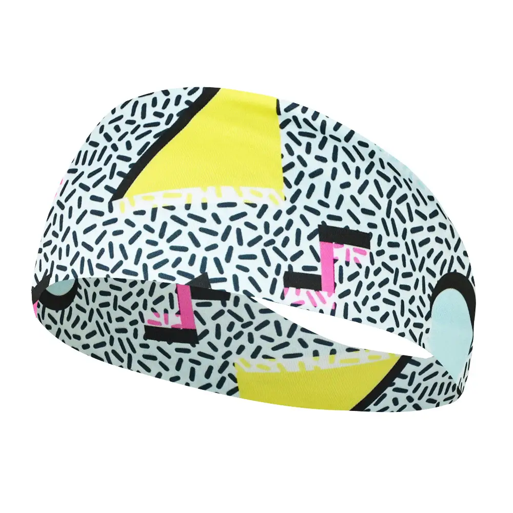 Retro Print Yoga Running Headband with Colorful Design - Image 7