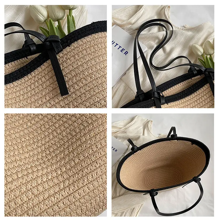 Woven Straw Travel Crossbody Bag for Women — feature 13