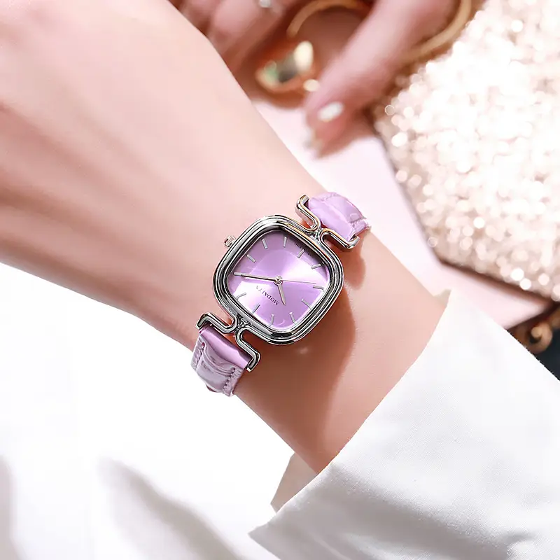 Green Gemstone Women's Watch with Thin Band — feature 6