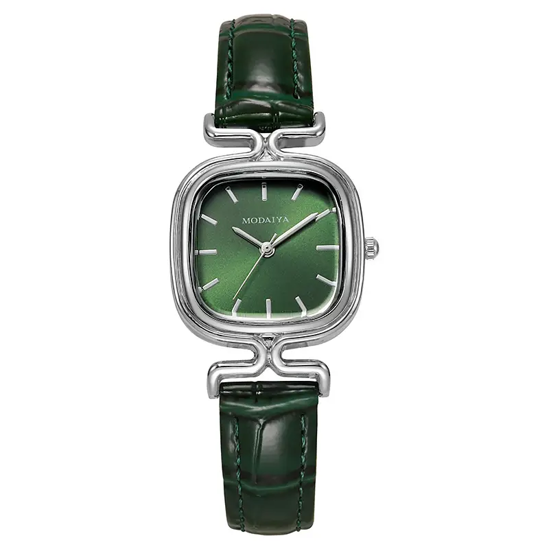 Green Gemstone Women's Watch with Thin Band — feature 8