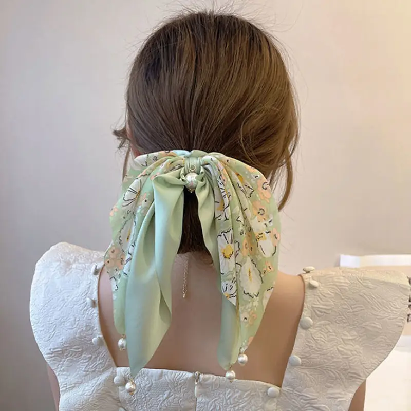 Elegant Floral Pearl Ribbon Hair Bands for Women — feature 10