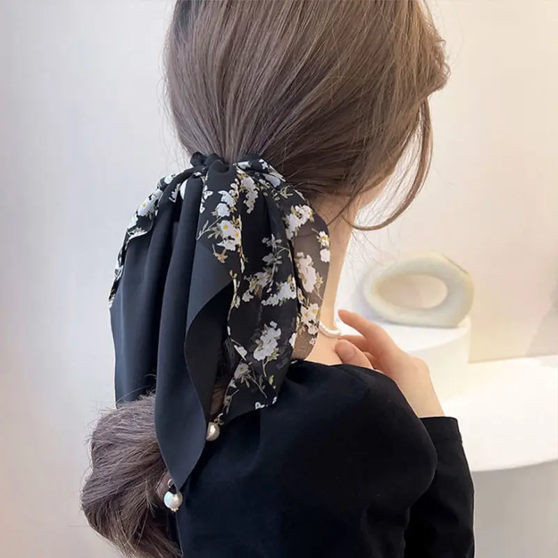 Elegant Floral Pearl Ribbon Hair Bands for Women — feature 16