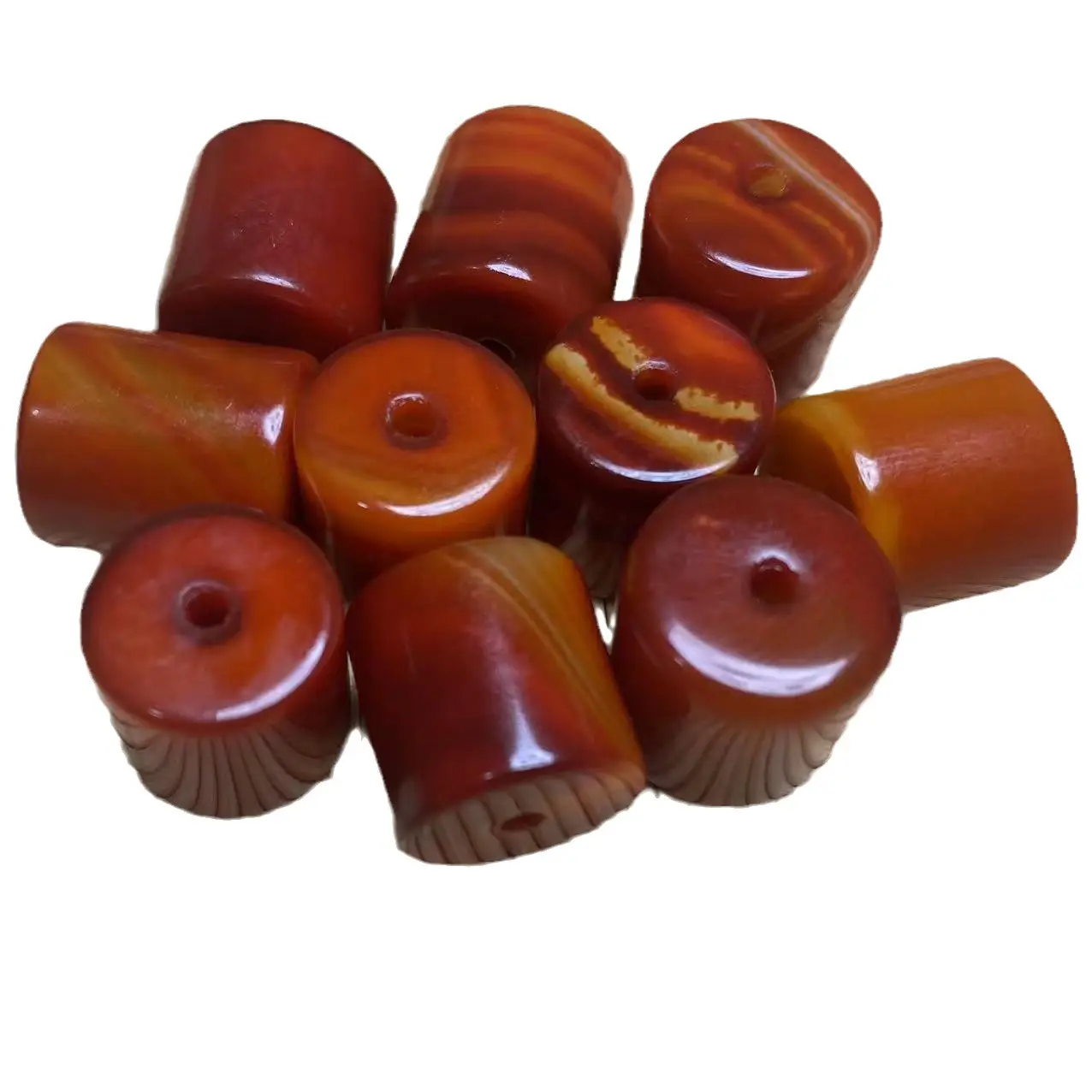 Warring States Red Agate Barrels 14x15mm DIY Jewelry - Image 4
