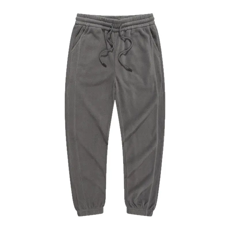 Dengjue Men's Fleece Jogger Pants Gray Olive Black
