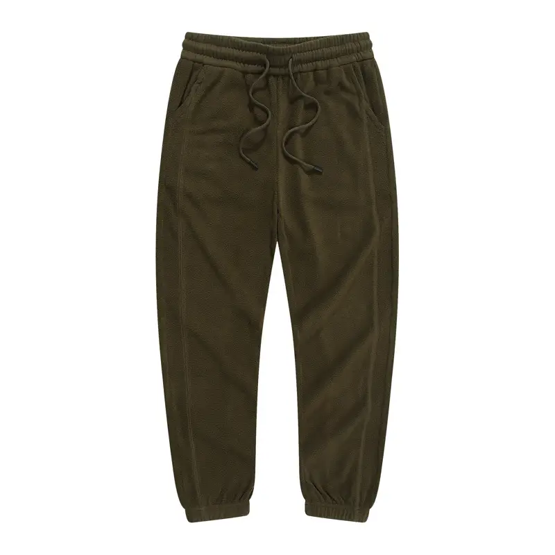 Dengjue Men's Fleece Jogger Pants Gray Olive Black