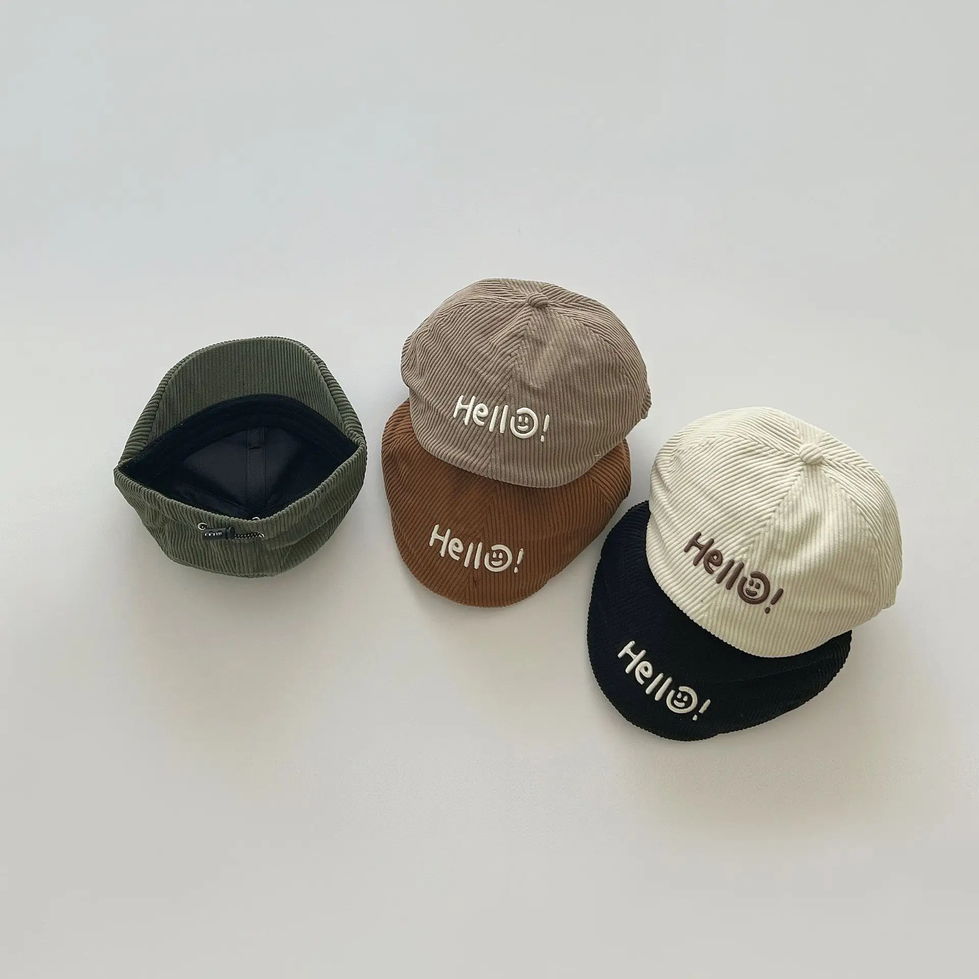 One Pan Baby Hat Windproof Embroidered Boys Girls Cap - Image 5