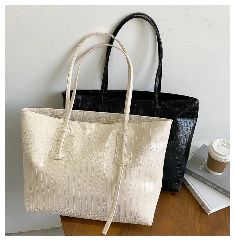 Simple Large Capacity Women's Beige Tote Bag — feature 23