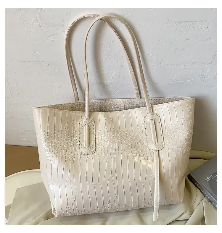 Simple Large Capacity Women's Beige Tote Bag — feature 27