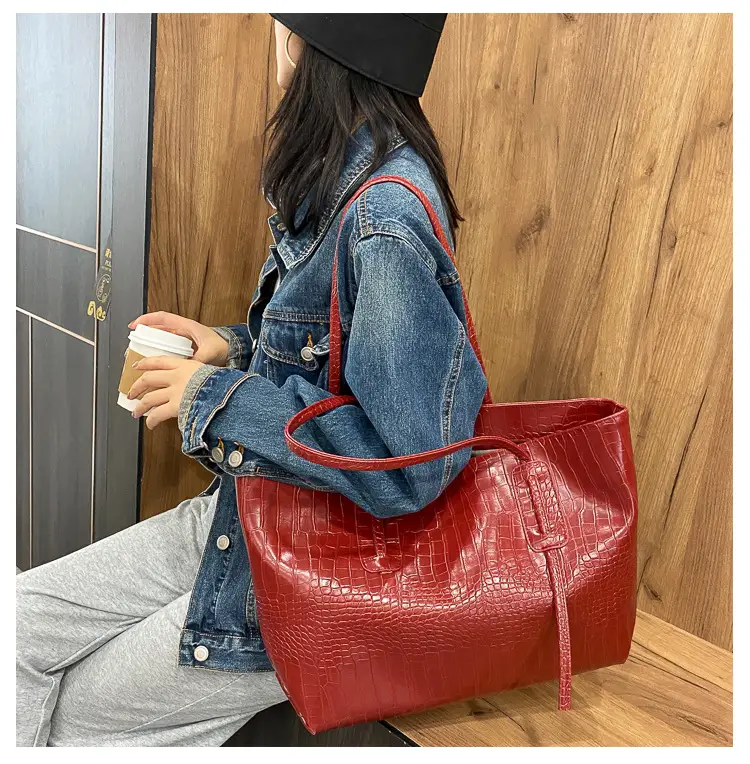Simple Large Capacity Women's Beige Tote Bag — feature 36