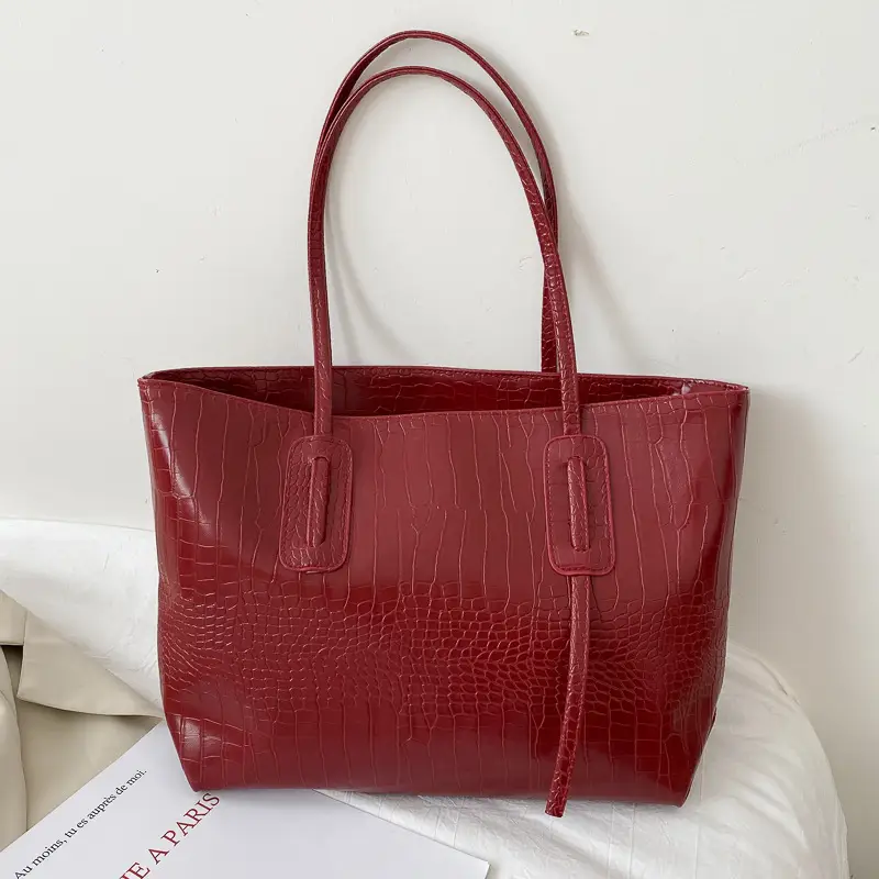 Simple Large Capacity Women's Beige Tote Bag - Image 2