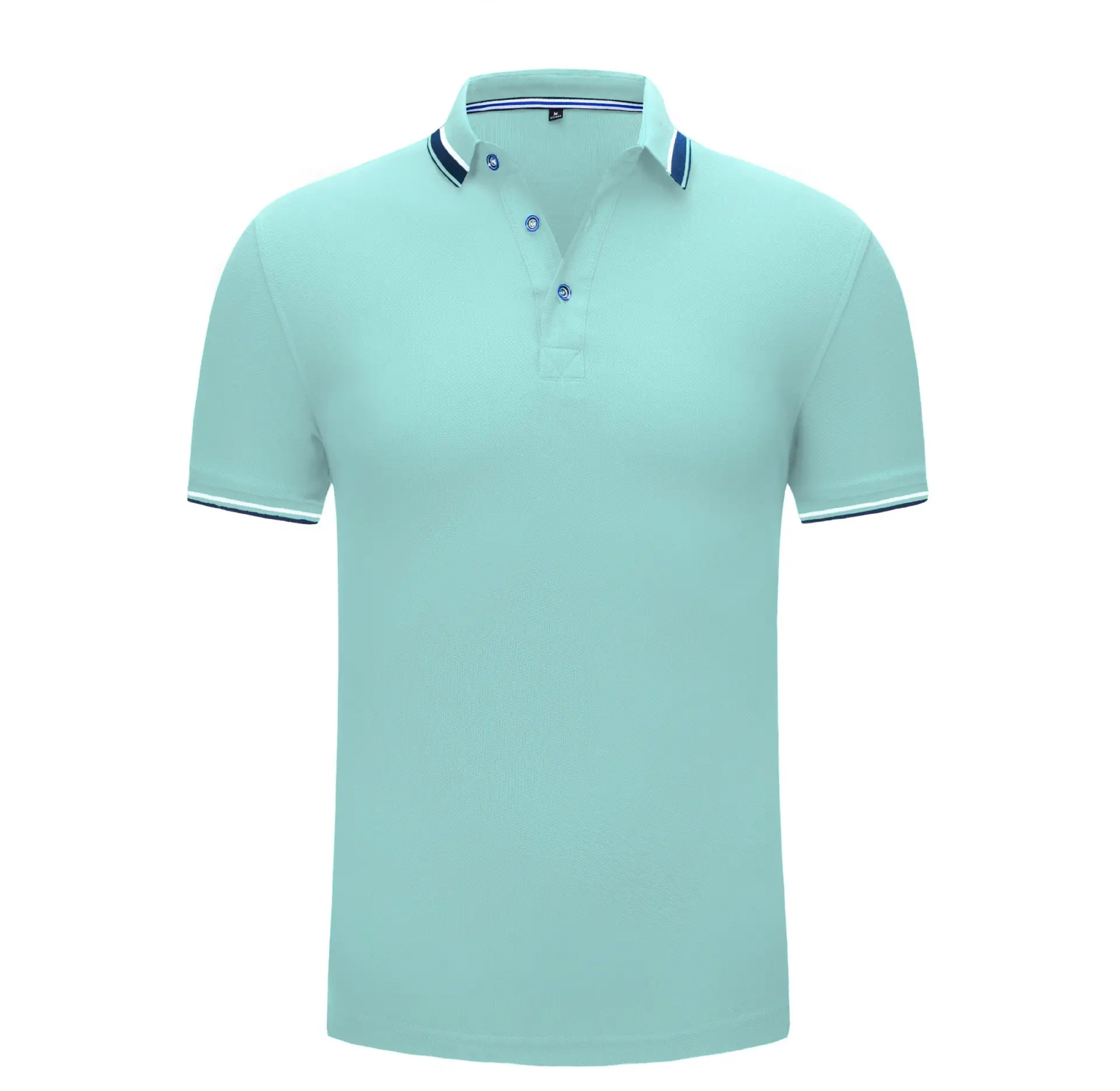 Men Grey Polo Shirt with Logo Print Lapels - Image 3