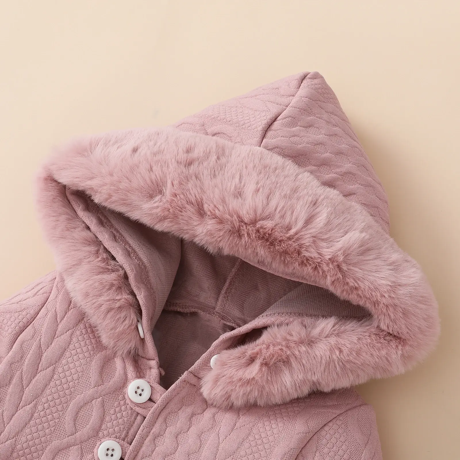 White Hooded Romper for Newborns Two-Piece Set — feature 15