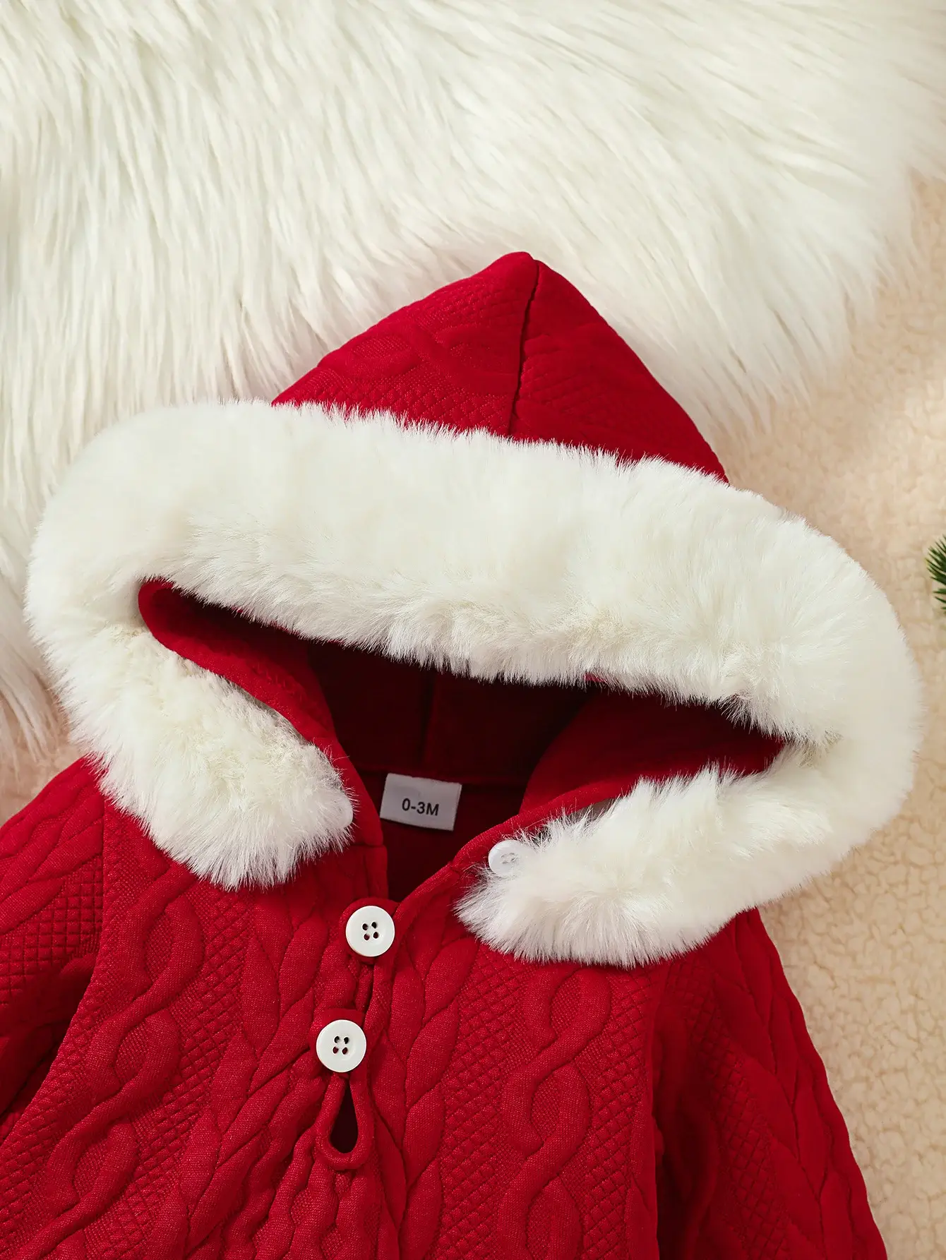 White Hooded Romper for Newborns Two-Piece Set — feature 22