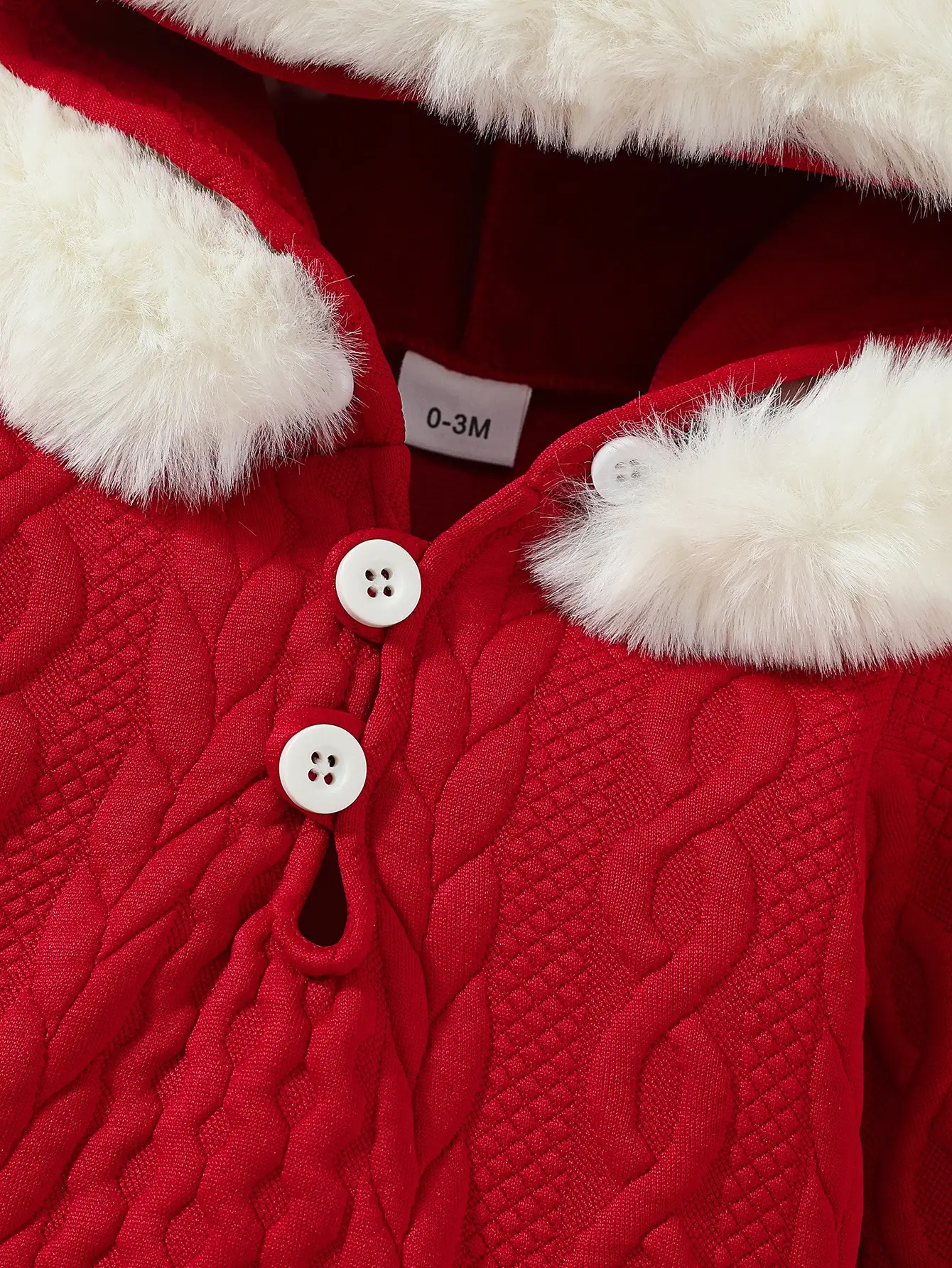 White Hooded Romper for Newborns Two-Piece Set — feature 23