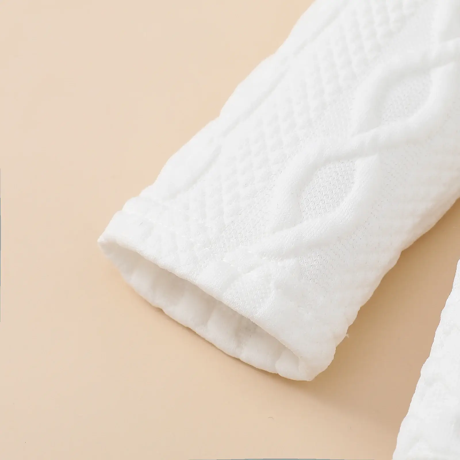 White Hooded Romper for Newborns Two-Piece Set — feature 6