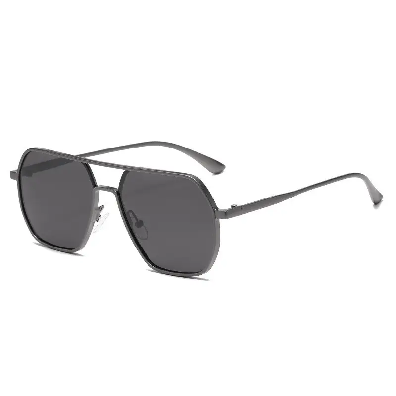 Men's Gold Polygon Sunglasses Polarized - Image 9