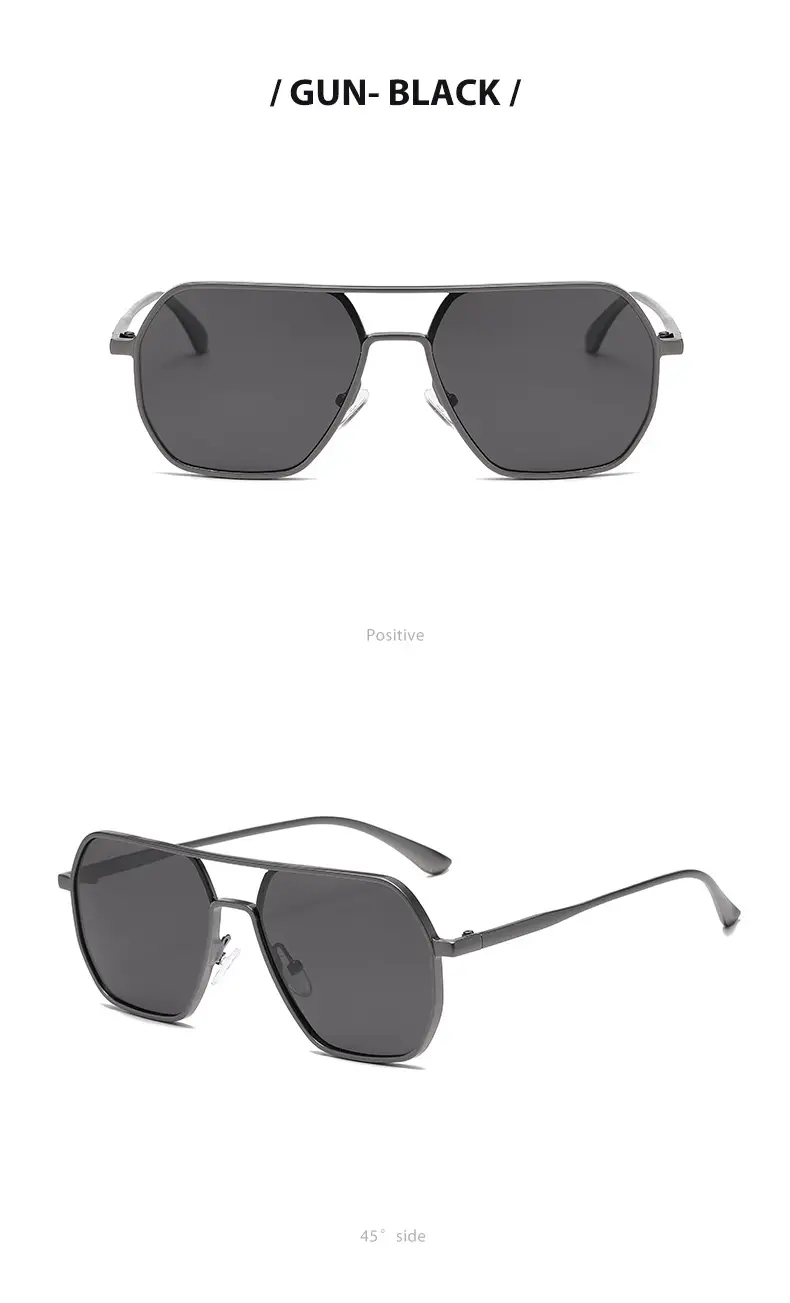Men's Gold Polygon Sunglasses Polarized — feature 10